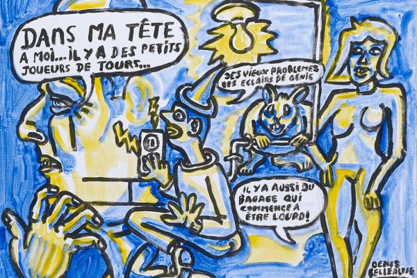 Dans ma tête, 2016, acrylique sur toile, 66 X 81 cm
Collection Vincent et moi, CIUSSS de la Capitale-Nationale